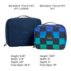 Bensen Toiletry Kit - Blue Checkerboard