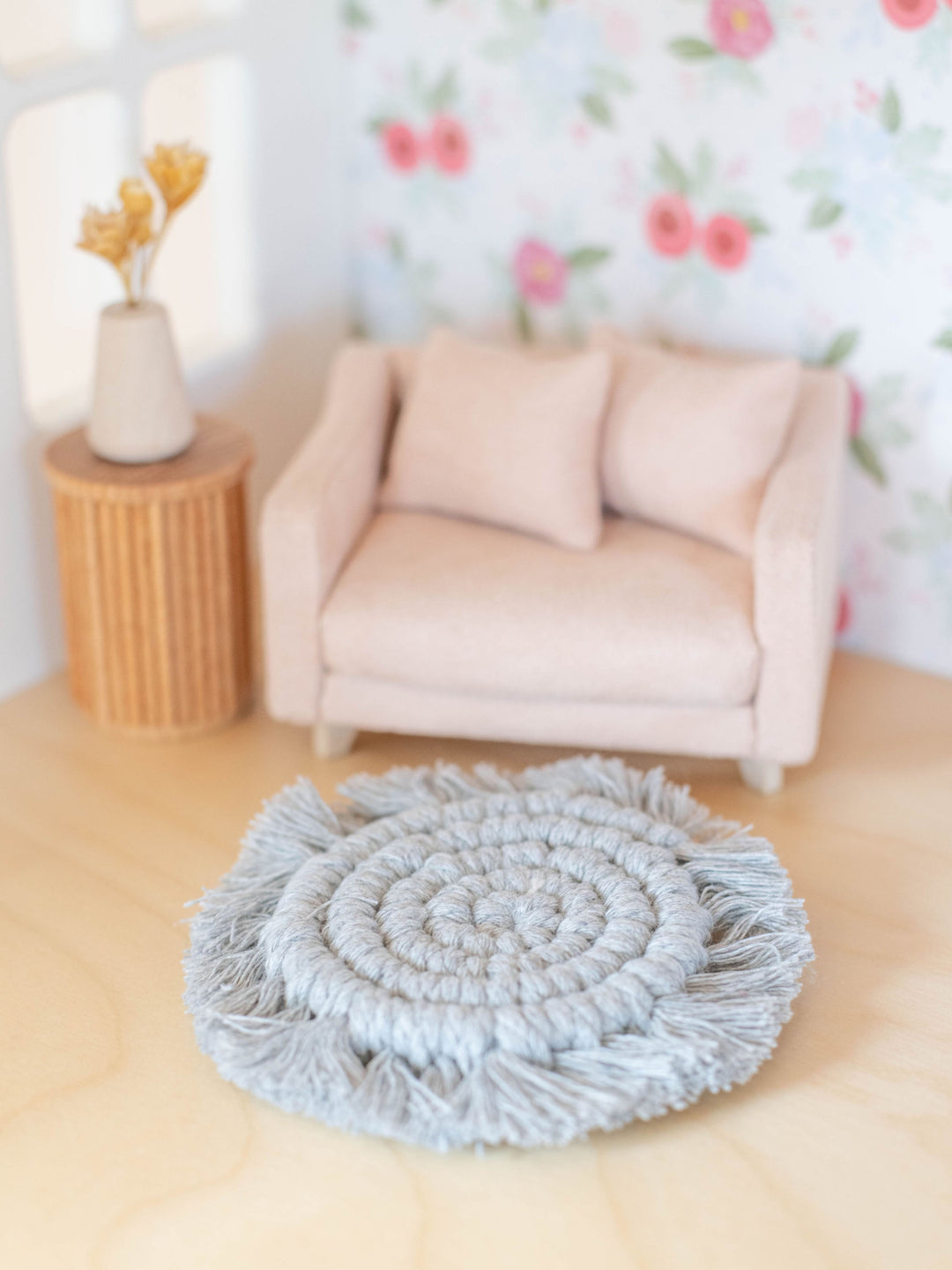 Boho Fringe Round Rug | Multiple Colors