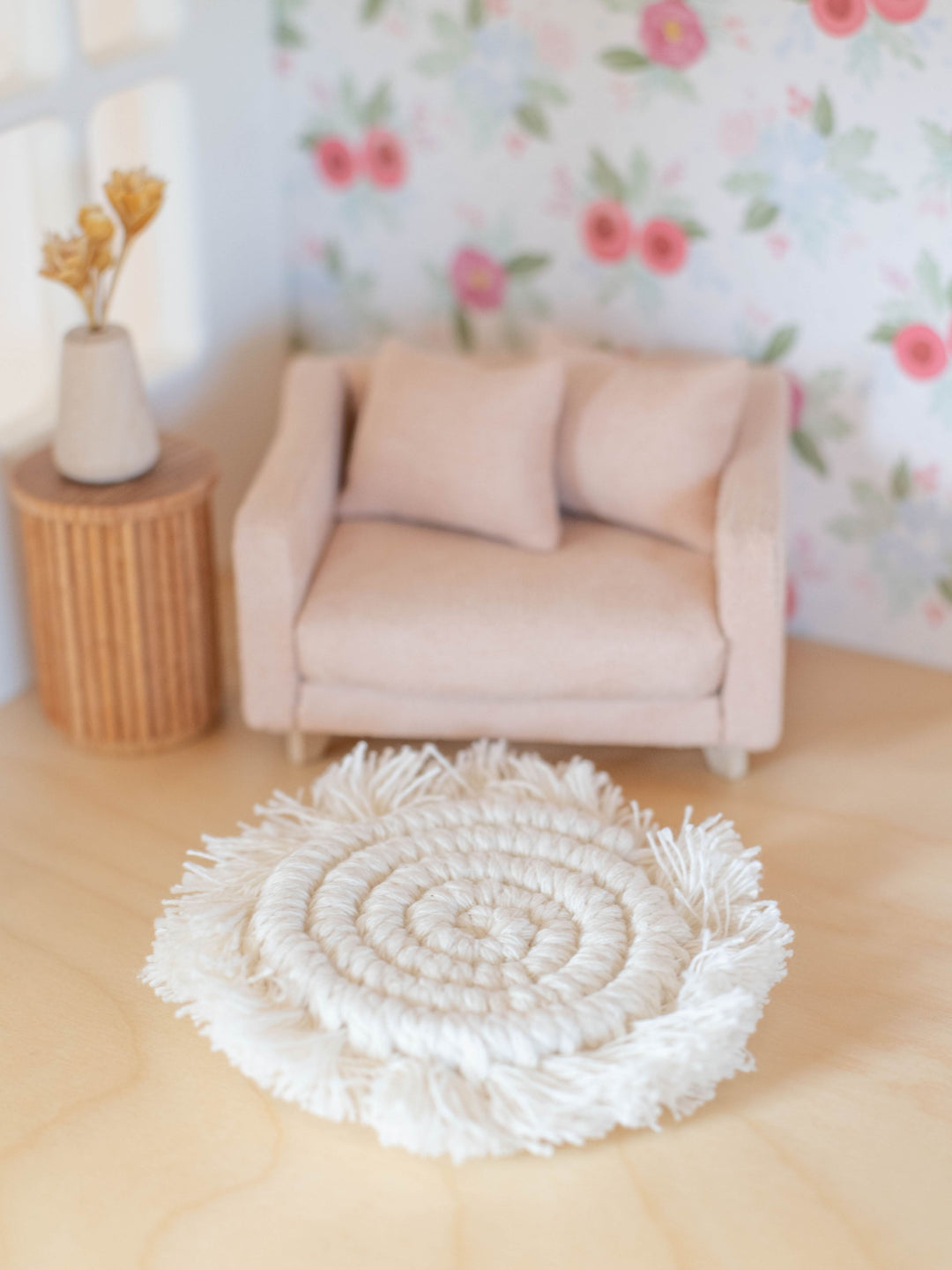 Boho Fringe Round Rug | Multiple Colors