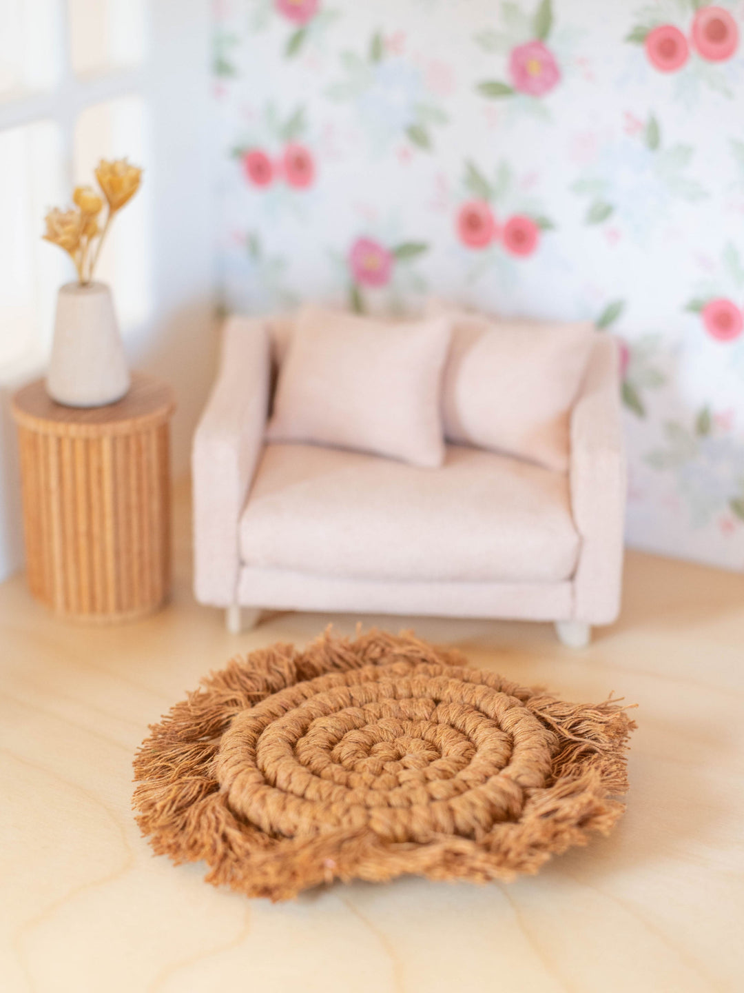 Boho Fringe Round Rug | Multiple Colors