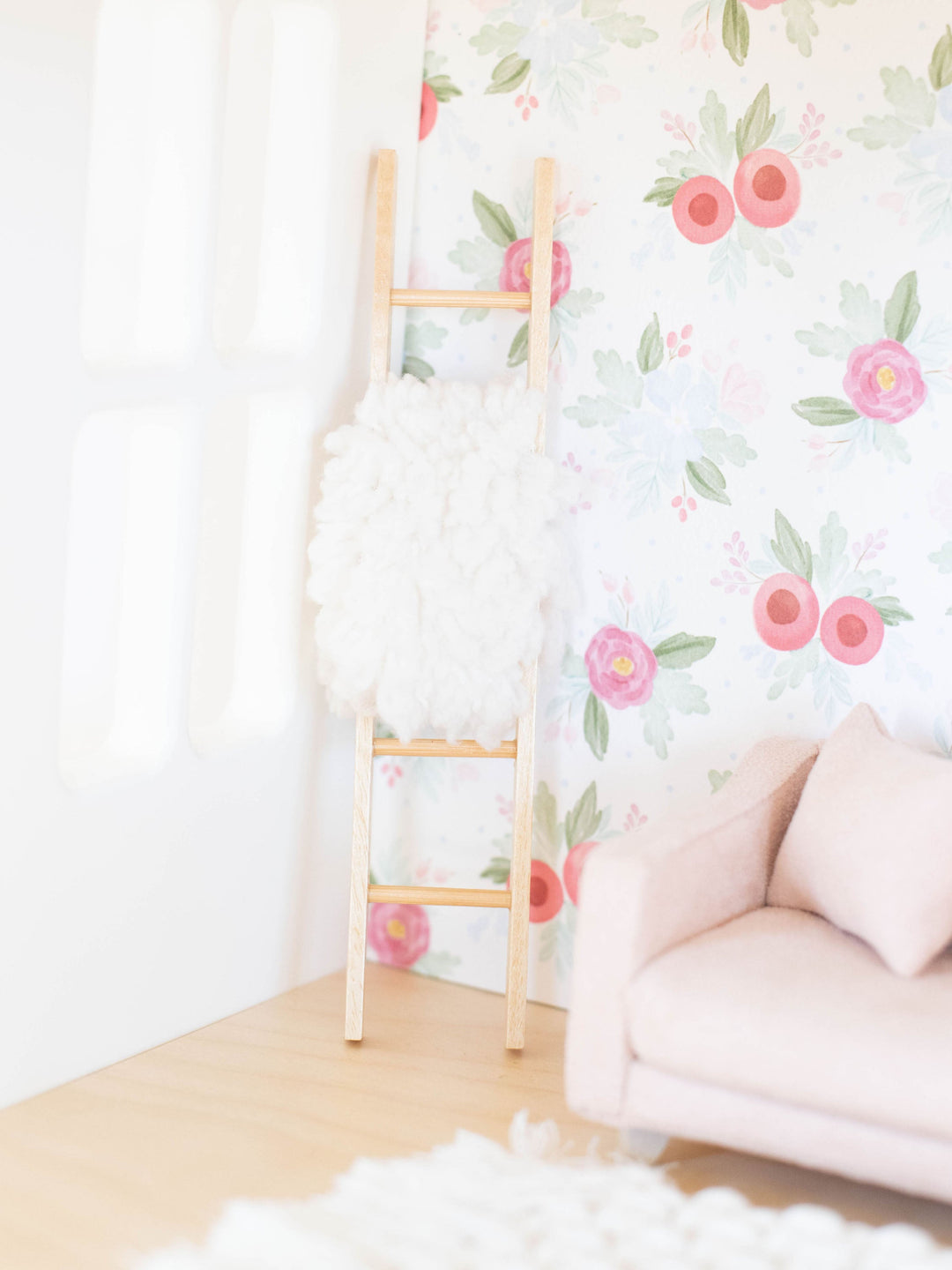 Decorative Blanket Ladder | Natural Wood