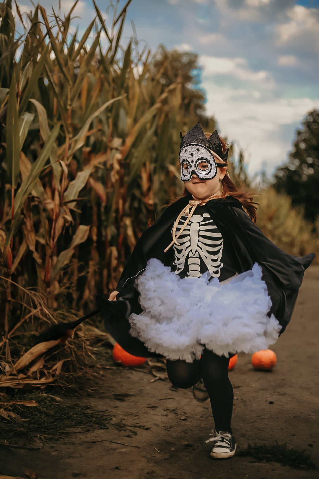 "Black Halloween" Skull Mask