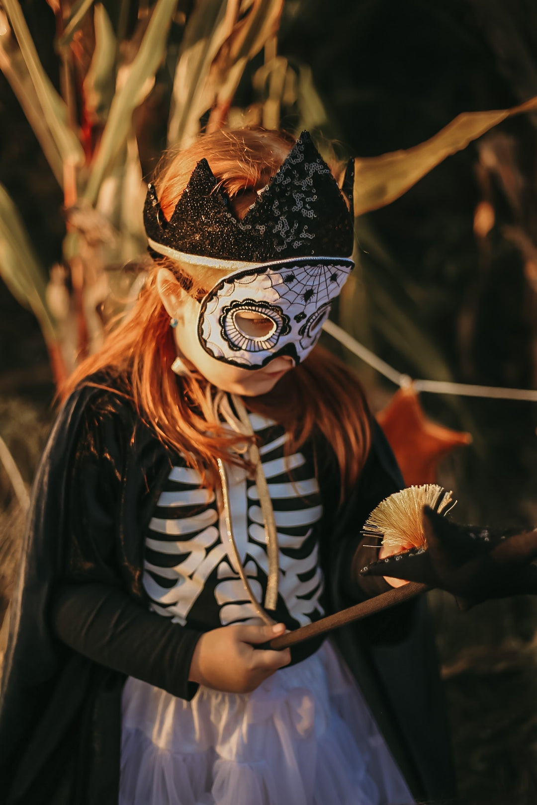 "Black Halloween" Skull Mask