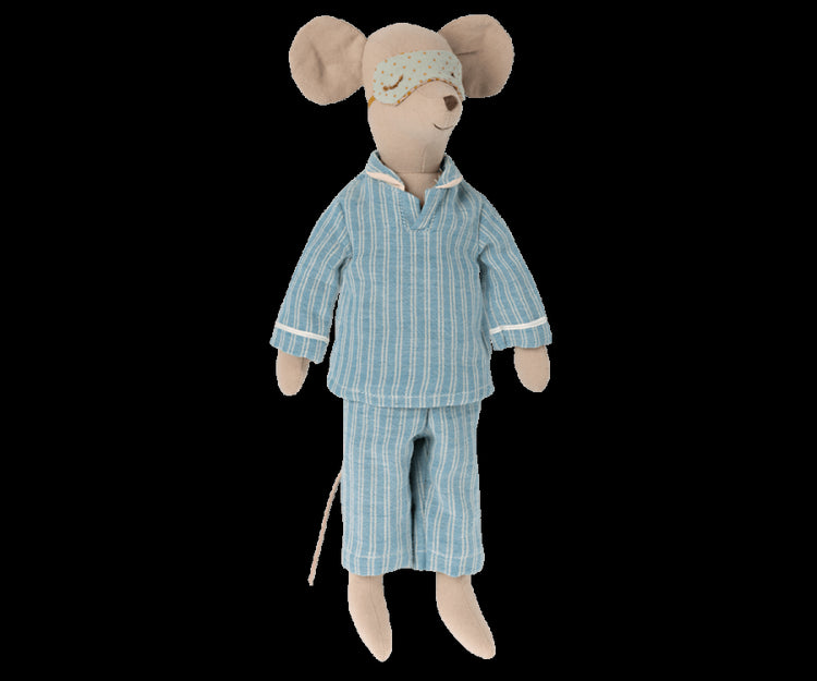 Maileg Medium Mouse in Pyjamas - Adorable Dollhouse Accessory