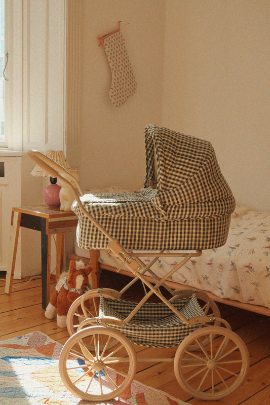 Cheeky Doll Pram - Smoke Pine Checkered