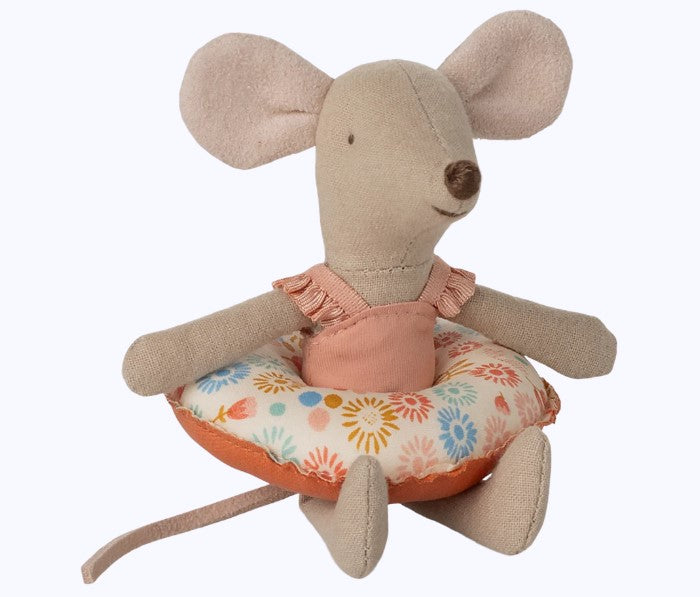 Beach mouse with float, Little sister - Flower (End of May Pre-Order)