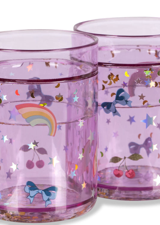 2 Pack Glitter Cups - Rainbow Twinkle