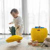 Pineapple Rattan Storage Basket Yellow - Medium
