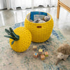 Pineapple Rattan Storage Basket Yellow - Medium