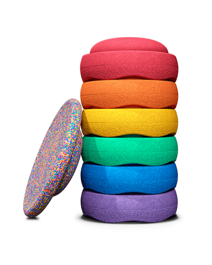 Stapelstein® Rainbow Set - Classic with board