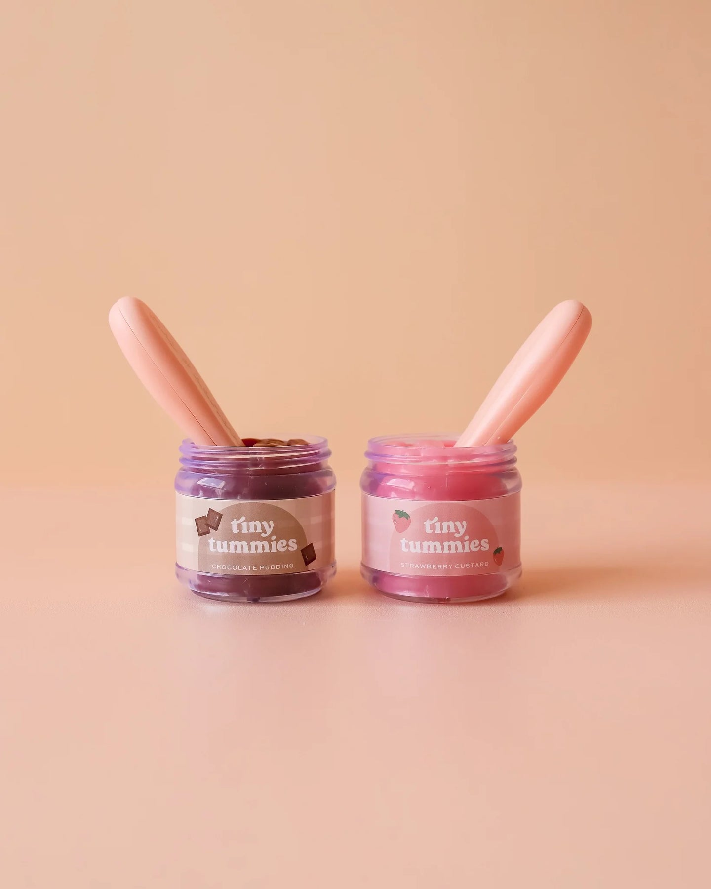 Tiny Tummies Chocolate Pudding Food Jar and Spoon Set – Darling