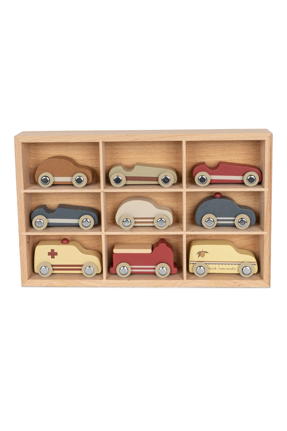 Wooden Mini Cars (9 pcs)