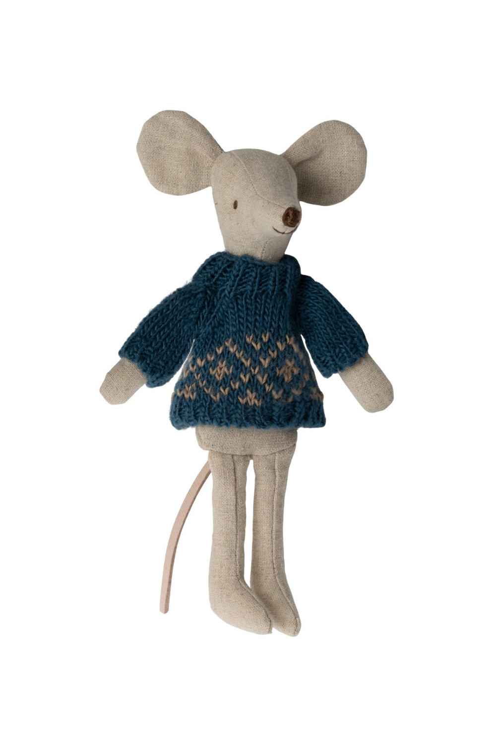 Dad Mouse Knitted Sweater - Cozy Maileg Doll Clothing