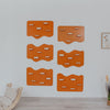 Indoor Rock Wall with Cloud-Shaped Panels & Wooden Climbing Holds for Kids 3-10