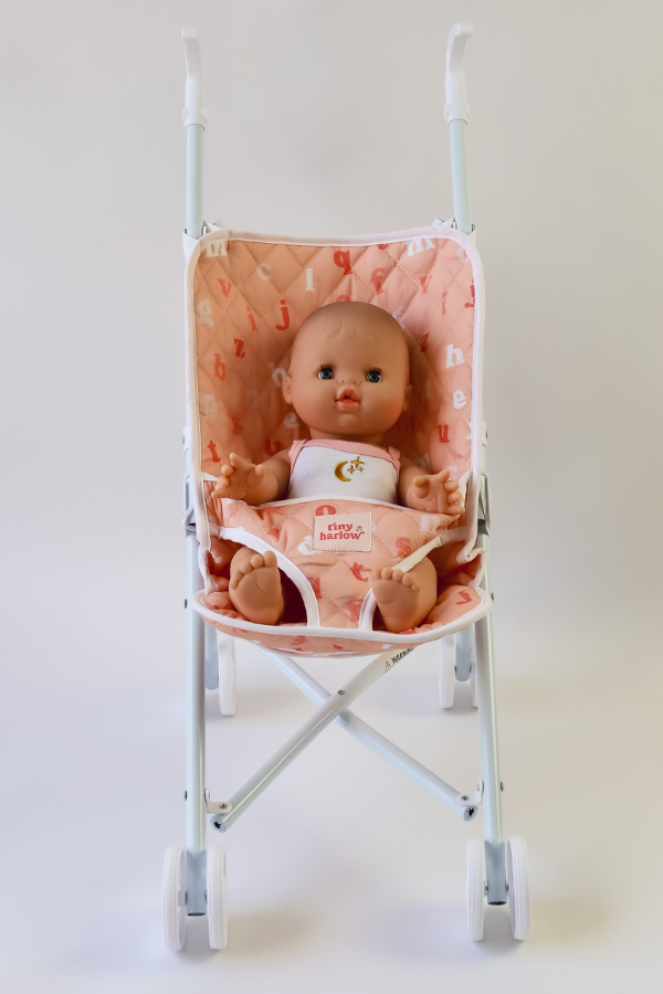 Tiny Harlow Folding Doll Stroller - Peachy Alphabet