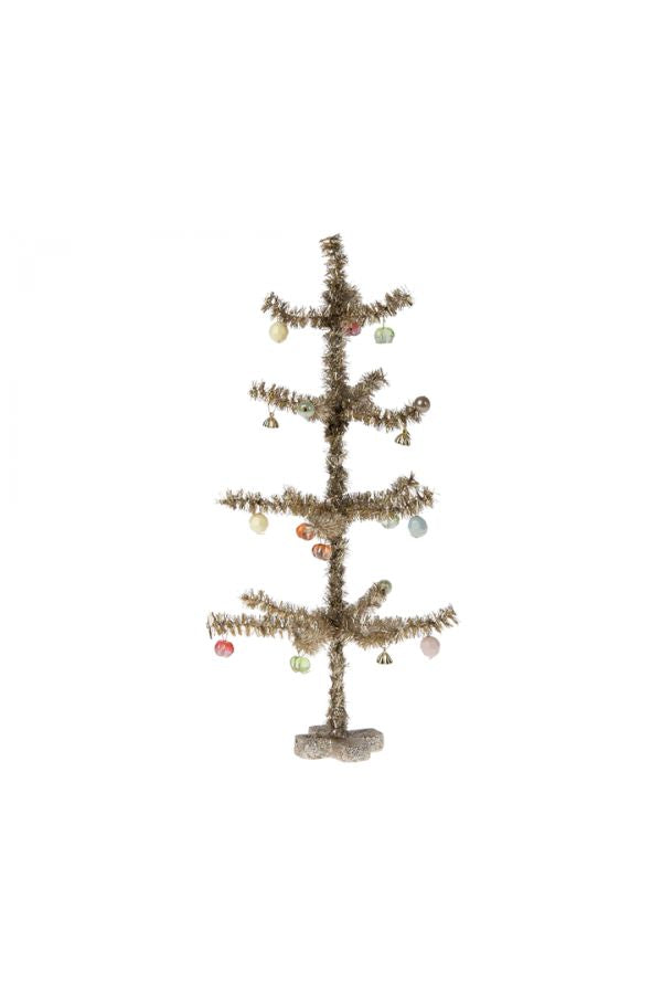 Gold Mini Maileg Christmas Tree - Festive Dollhouse Decoration