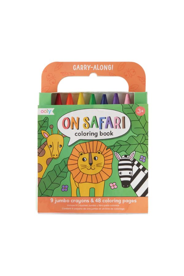 Carry Along Crayon & Coloring Book Kit - Safari