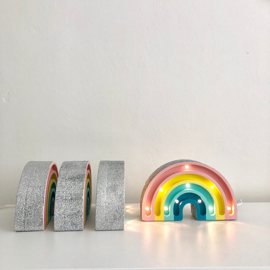 Little Lights Mini Rainbow Lamp with Glitter