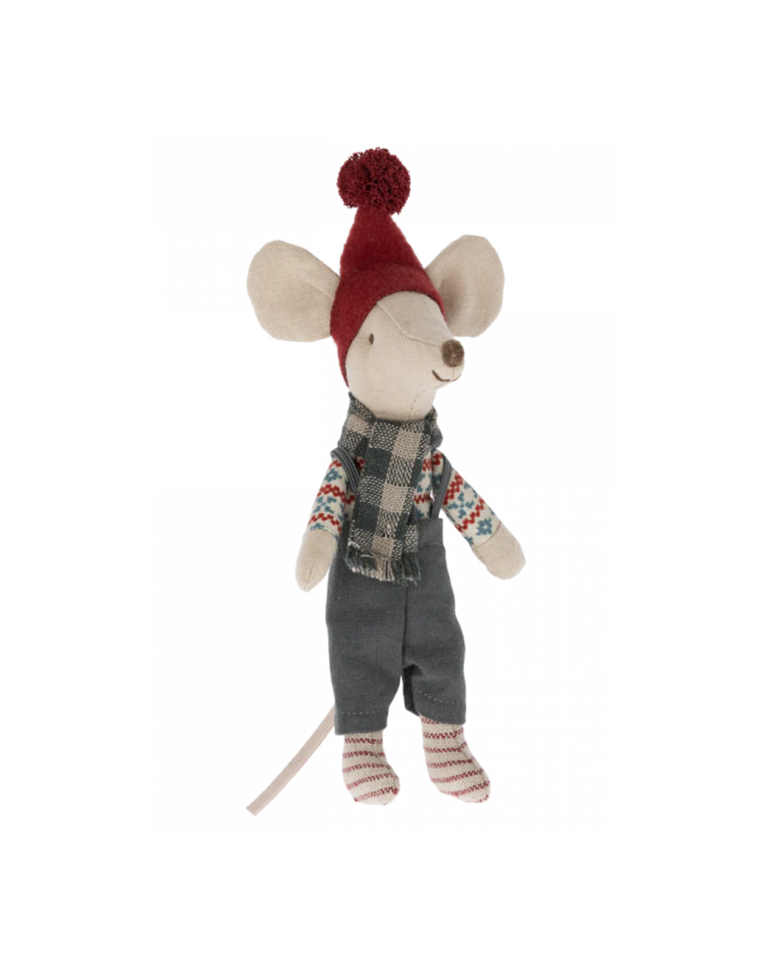 Maileg Christmas Big Brother Mouse - Festive Dollhouse Decor