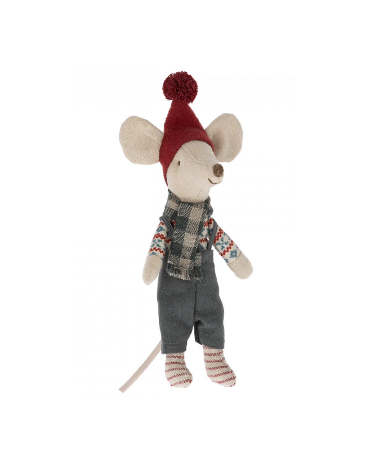 Maileg Christmas Big Brother Mouse - Festive Dollhouse Decor