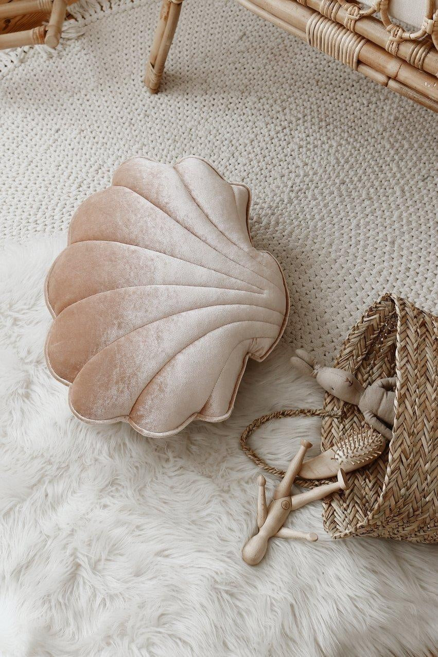 Velvet “Beige Pearl” Shell Pillow