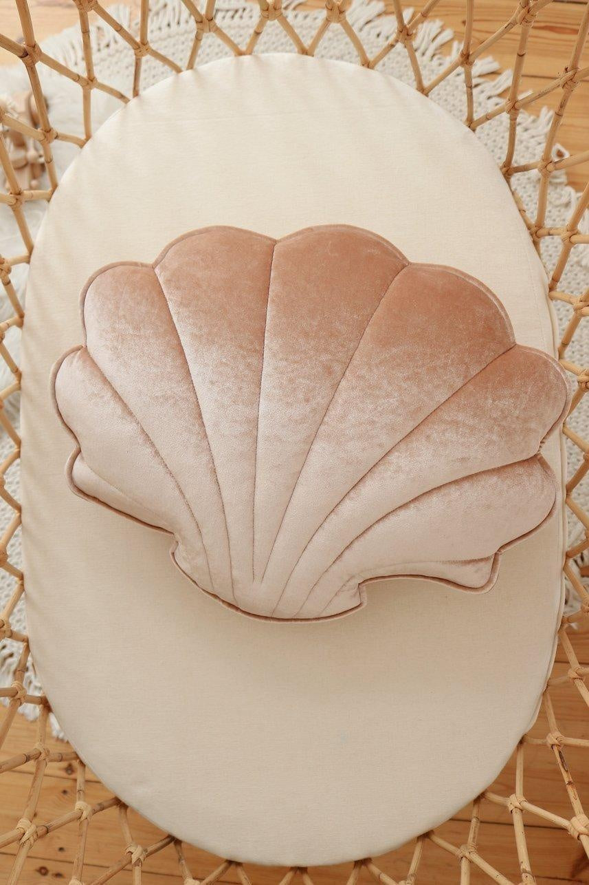 Velvet “Beige Pearl” Shell Pillow