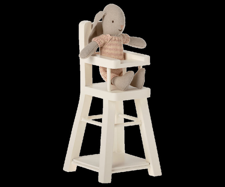 Micro high chair for Maileg dollhouse - a charming addition to dollhouse furniture.