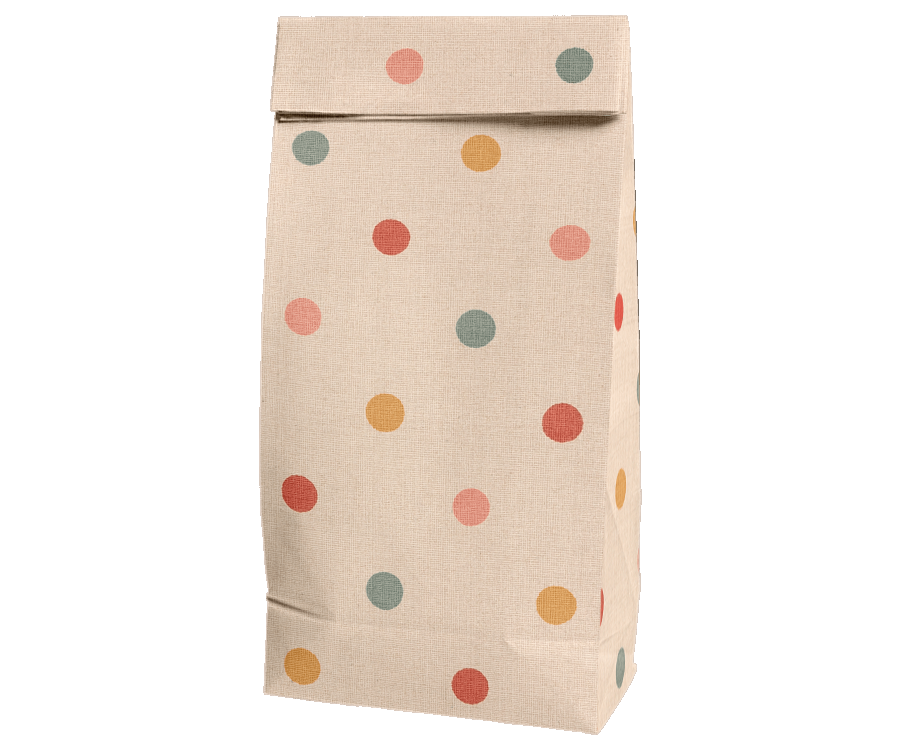 Small Gift Bags, Multi-dots - pack of 50