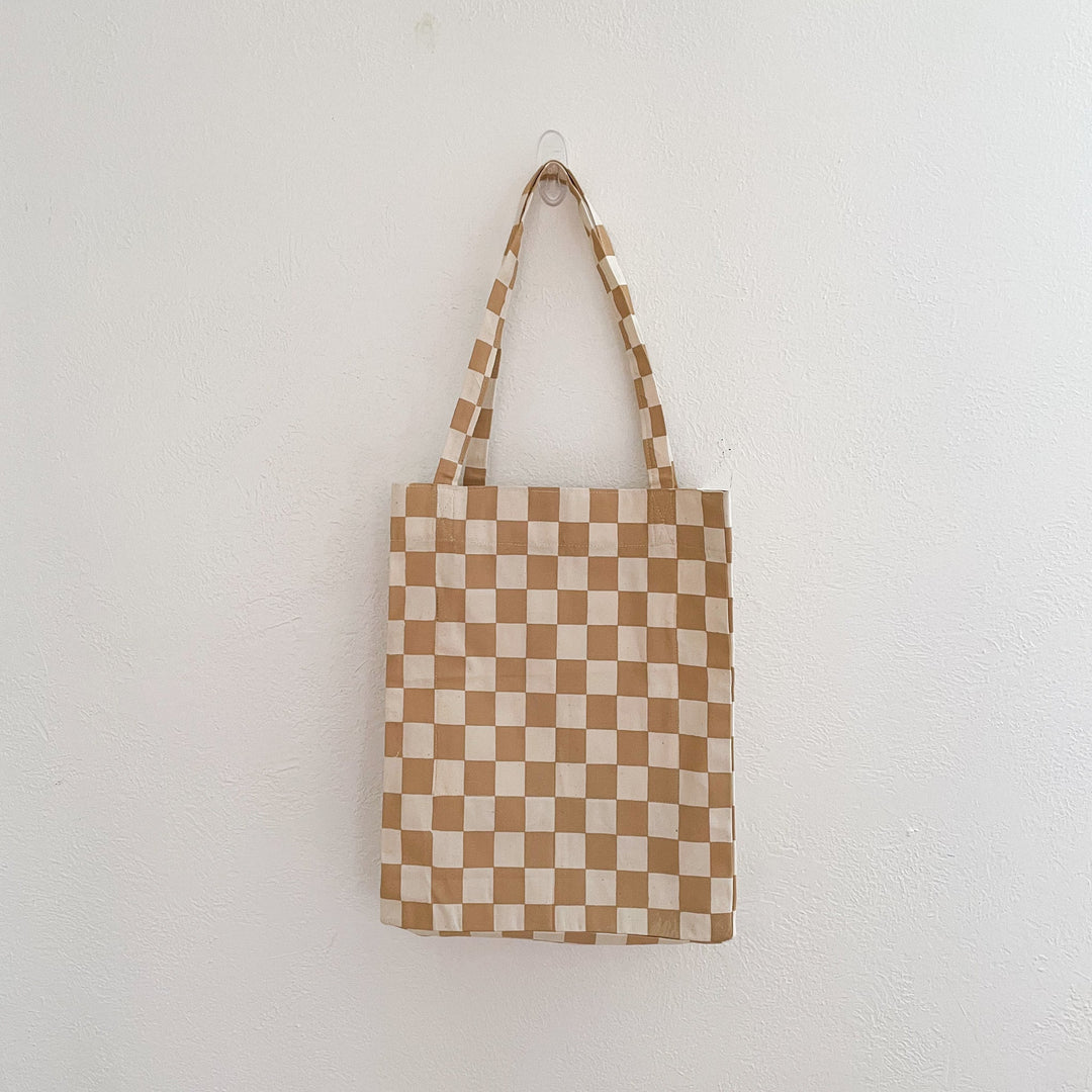 LIMITED EDITION: Checkered Tote Bag - Vertical