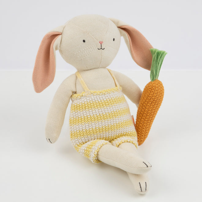 Honey the Bunny with Crochet Carrot